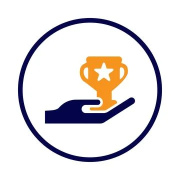 Badge, winner, trophy, cup, first, award, sign, icon, first place trophy icon Stock Illustration