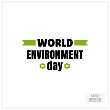 Badge For World Environment Day Stock Illustration