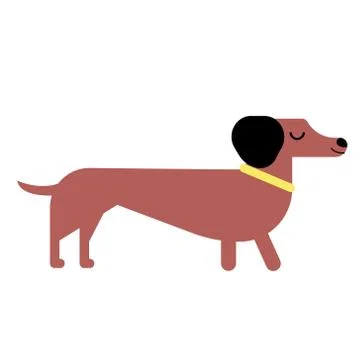 Badger-dog flat illustration Stock Illustration