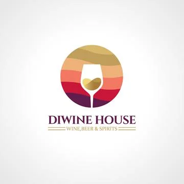 Badges and labels elements for wine shop, bar, restaurant. Logo template for Stock Illustration