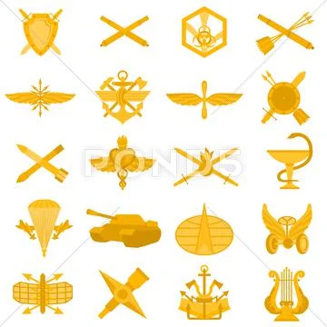 Badges of arms of the russian army Stock Illustration