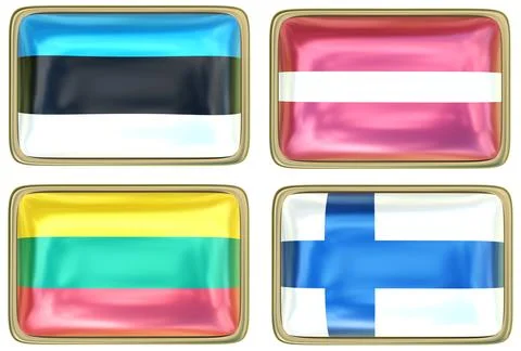 Badges of baltic states Illustrazione stock