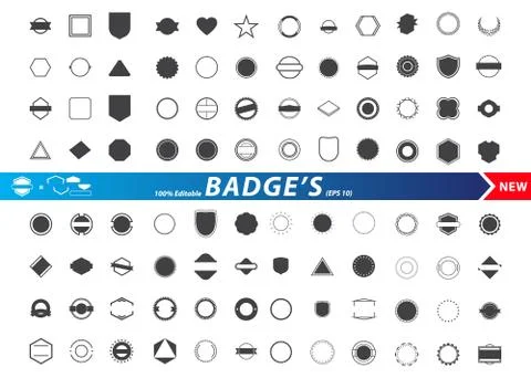 Badge's collection Stock Illustration