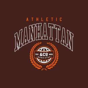 Badges manhattan vector typography for t-shirt. perfect for simple style Stock Illustration