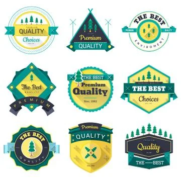 Badges Retro Stock Illustration