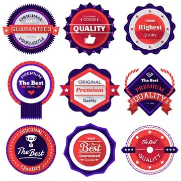Badges Retro Stock Illustration