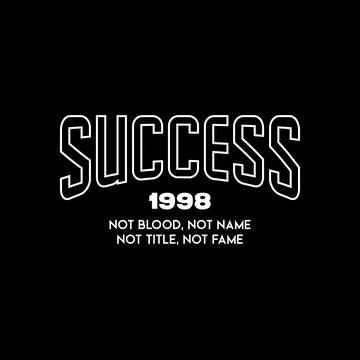 Badges success vector typography for t-shirt. perfect for simple style Stock Illustration