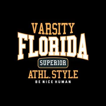 Badges varsity florida vector typography for t-shirta. perfect for simple sty Stock Illustration