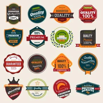 Badges Vector Set Stock Illustration