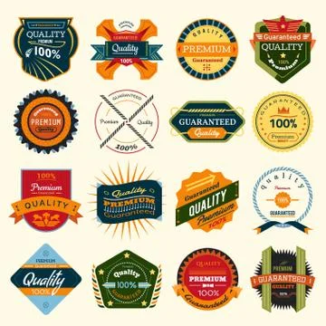 Badges Vector Set Stock Illustration