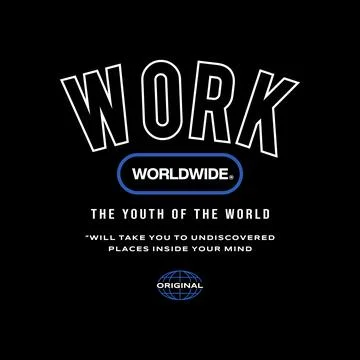 Badges work vector typography for t-shirt. perfect for simple style Stock Illustration