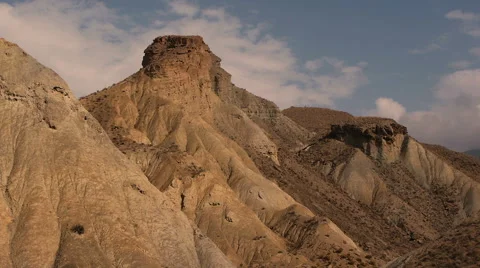 Badlands with blue sky Stock Footage 42186048