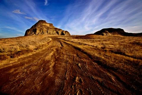 Badlands Canada Saskatchewan Stockfoto's