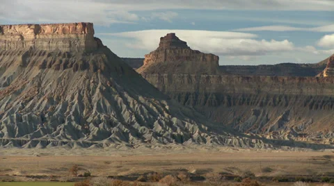 Badlands Cliffs Wild West Desert Drought Stock Footage 33726551
