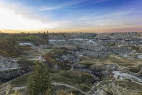 Badlands at Early Evening Stock Photos