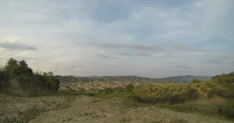 Badlands at evening 4K Video stock 113417265