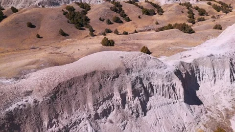 Badlands on the Indian river Stock Footage 304808373