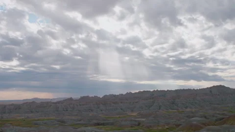 Badlands Landscape with Sun Shining Down, Landscape Stock Footage 311950773
