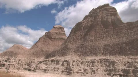 Badlands Mountains Stock Footage
