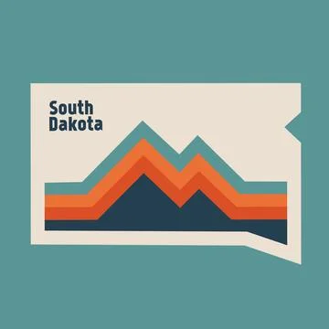 Badlands Retro Lines Stock Illustration
