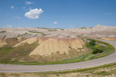 Badlands in the Summer Stock Photos
