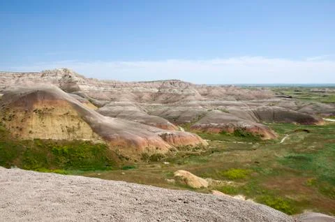 Badlands in the Summer Stock Photos