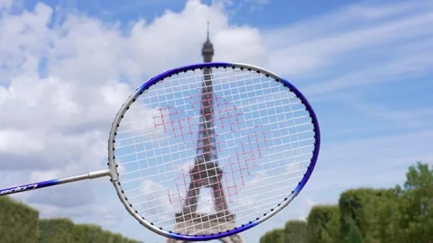 Badminton and Eiffel tower Stock Footage 249202101