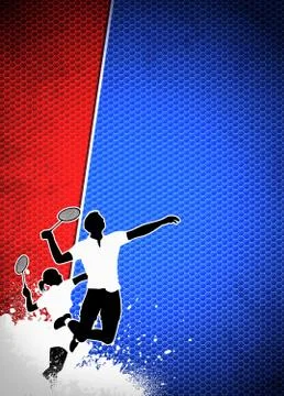 Badminton background Stock Illustration