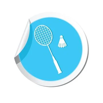 Badminton BLUE LABEL Illustrazione stock
