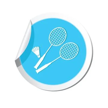 Badminton BLUE LABEL Stock Illustration