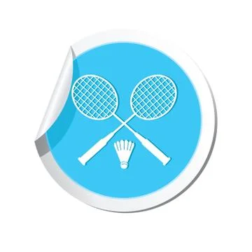 Badminton BLUE LABEL Illustrazione stock