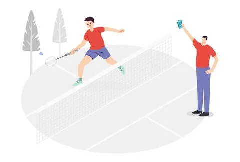 Badminton Concept Illustration Stock Illustration