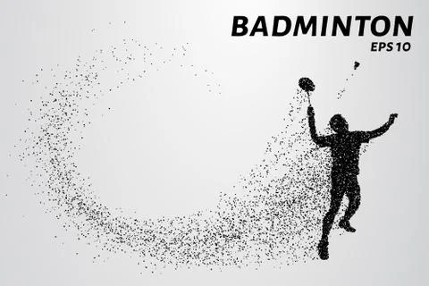 Badminton consists of particles Stock Illustration