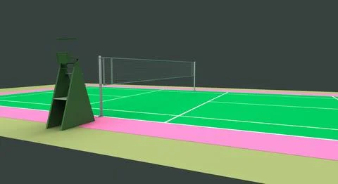 Badminton Court ~ 3D Model ~ Download #91499348 | Pond5