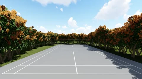Badminton Court Stock Footage 337548458
