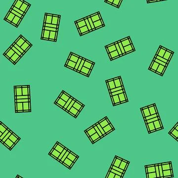 Badminton court vector seamless pattern Stock Illustration