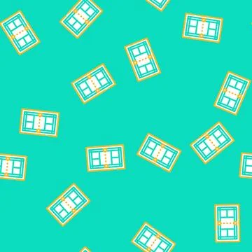 Badminton court vector seamless pattern Stock Illustration