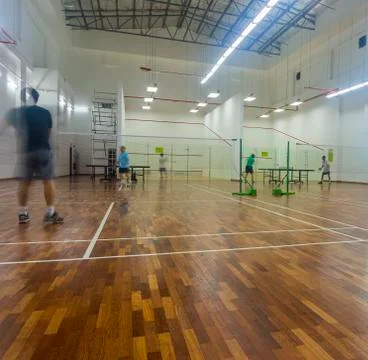 Badminton courts Stock Photos