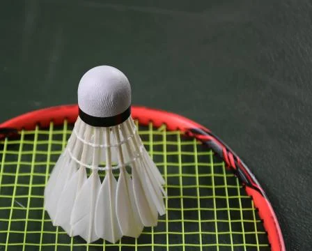Badminton feather shuttlecocks Stock Photos