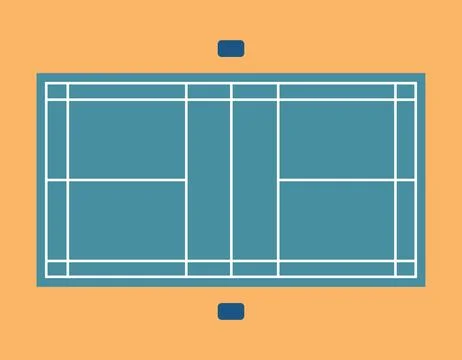 Badminton Field Stock Illustration