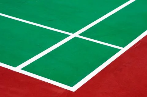Badminton field Stock-Fotos