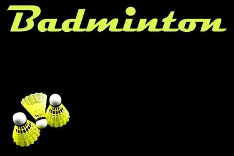 Badminton flyer layout. shuttlecock Stock Illustration