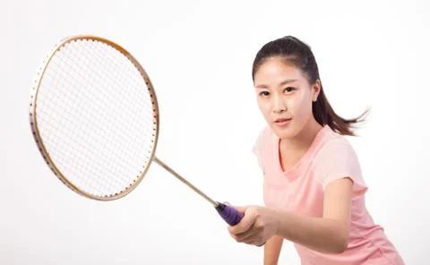 Badminton girl Stock Photos