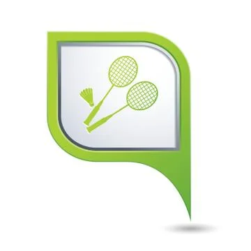 Badminton GREEN pointer Stock Illustration