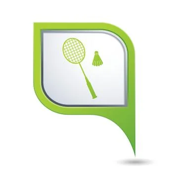 Badminton GREEN pointer Stock Illustration