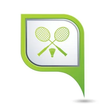 Badminton GREEN pointer Stock Illustration