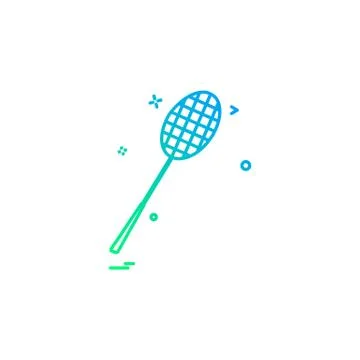 Badminton icon design vector Stock Illustration