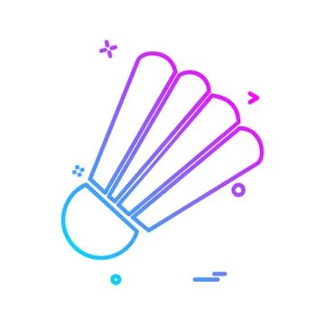 Badminton icon design vector Stock Illustration