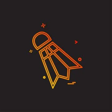 Badminton icon design vector Stock Illustration