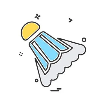 Badminton icon design vector Stock Illustration